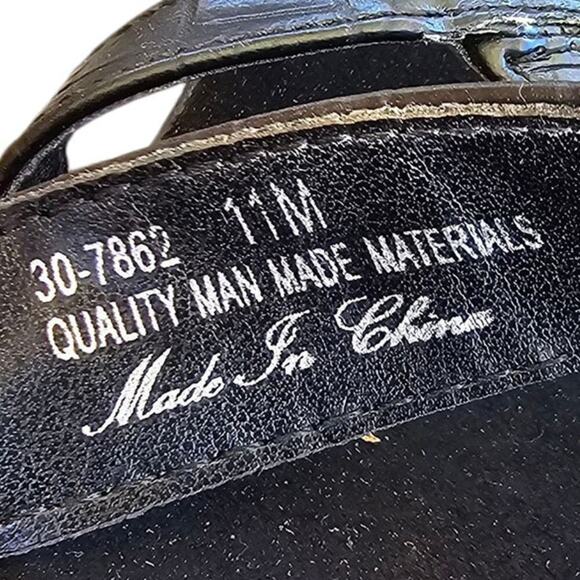 Easy Street Torrid Sandal Black Crocodile Size 11 - Picture 7 of 7